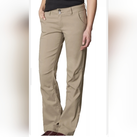 Prana Halle Women's Size 12 Beige Short Inseam Pants 34" Waist, 30" Inse… - Picture 1 of 6
